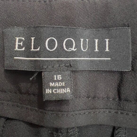 Eloquii Women's Plus Black Straight Pants 16 - Picture 8 of 10